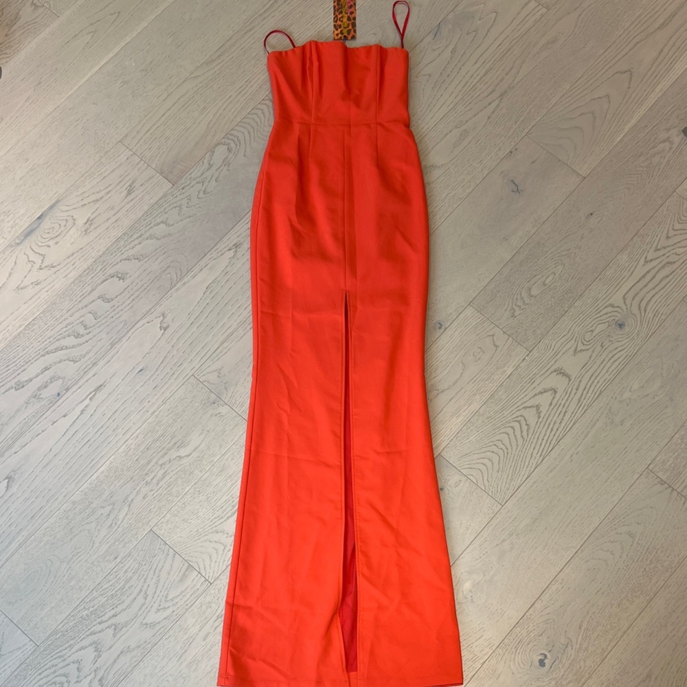 Abyss By Abby Red Strapless Prom Gown